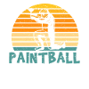 Distressed Retro Paintball Player Silhouette