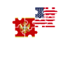 Monténégro États-Unis drapeau Monténégrins américains