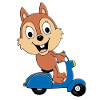 ROLLER - SCOOTER - EICHHÖRNCHEN - TIER - TIERISCH