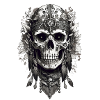 Floral skull hippie