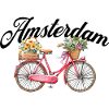 Amsterdam Flower Bicycle Dutch Souvenir