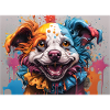 A clown dog