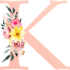 K Monogram Floral