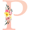 P Monogram Floral