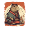 Capybara Samouraï Wasserschwein