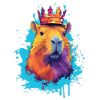 Capybara with capybara crown