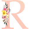 R Monogramme Floral