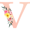V Monogram Floral