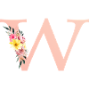 W Monogramme Floral