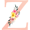 Z Monogram Floral