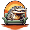 Alligator sur canapé