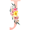 J Monogramme Floral
