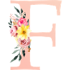F Monogramme Floral
