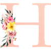 H Monogramme Floral