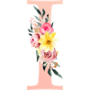 I Monogram Floral