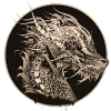 artfully designed mystical dragon patch