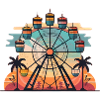 Sunset Ferris Wheel Travel Vibe