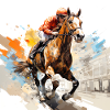 Cheval sur l’hippodrome