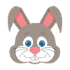 Cute bunny face