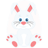 Cute easter bunny and egg