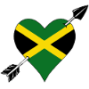 Jamaica Flag Heart Love