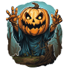Halloween Emerging Hands Spooky Pumpkin