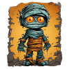 Halloween Spooky Cartoon Mummy