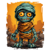 Halloween Spooky Cartoon Mummy