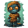 Halloween Spooky Cartoon Mummy