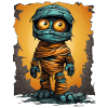 Halloween Spooky Cartoon Mummy