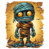 Halloween Spooky Cartoon Mummy
