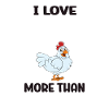 Drôle de poulet disant poulet