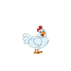 Drôle de poulet disant poulet