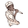 Rapper Holding a Microphone