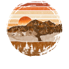 Retro Sunset Nature