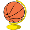 Basketball player globe