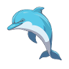 Bottlenose Dolphin Cartoon Kawaii Illustration
