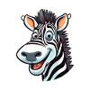 Zebra-Cartoon-Kawaii-Aquarellillustration