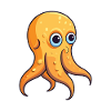 Bottletail Squid Cartoon Kawaii Illustration
