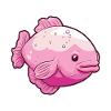 Blobfish-Karikatur Kawaii-Aquarellillustration