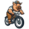 Pig Pig Farmer Bicycle