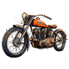 Old retro motorcycle design