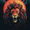 Radiant lion's head