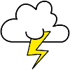 Lightning cloud thunderstorm