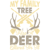 Hunters chasing antlers deer