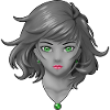 Anime girl with pretty jewelry