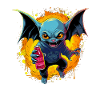 La chauve-souris diabétique d'Halloween fête