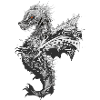 artfully designed mystical dragon