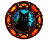 Cool Stained Glass Art Cat for Men and Women