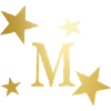 Golden letter M